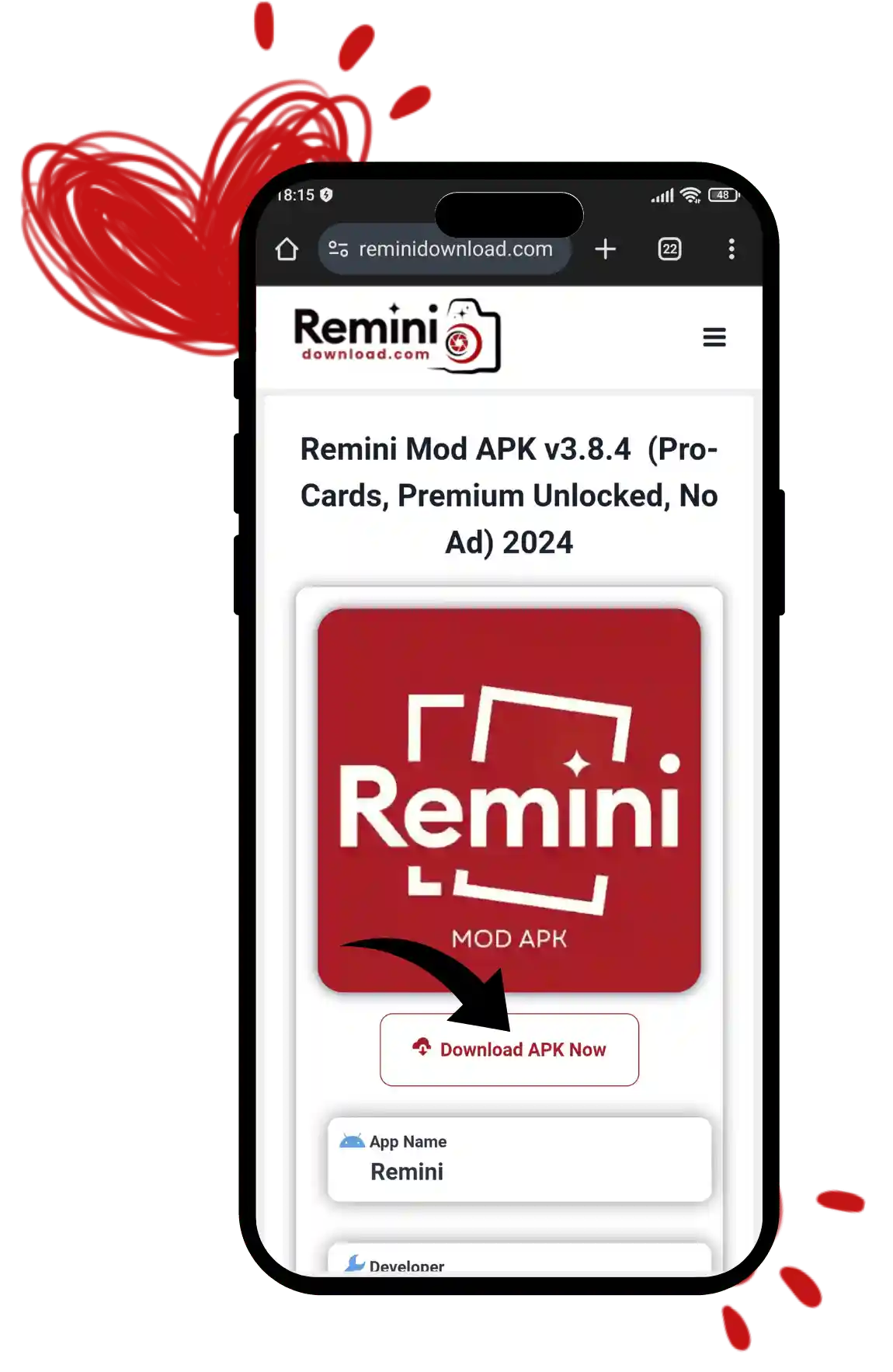 download remini on android from this link